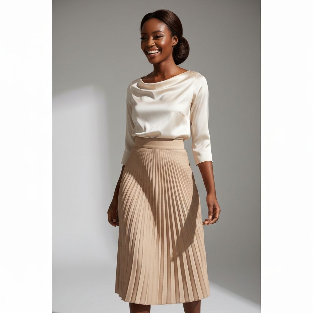 Pleated Midi Skirt
